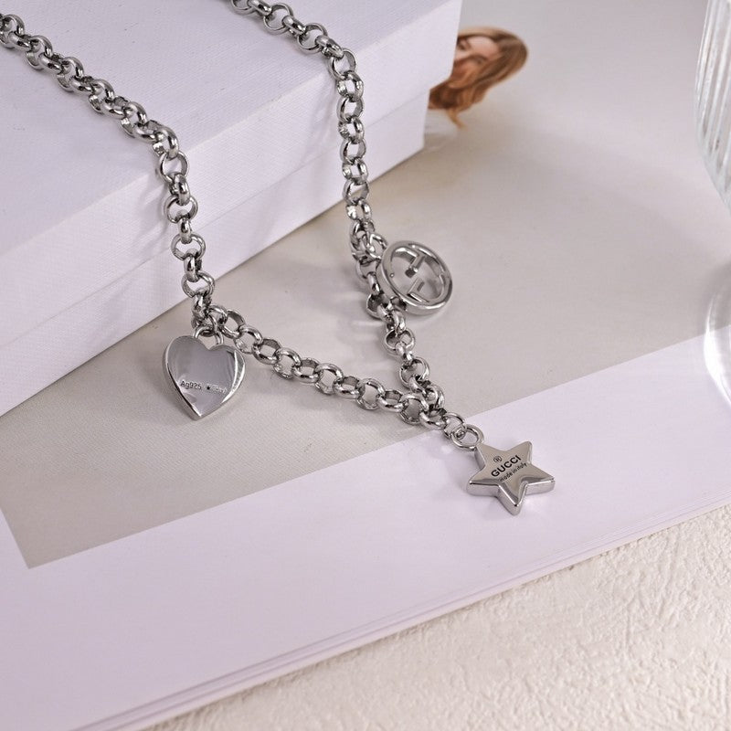 Gucci Double Star Chain 18K Gold Necklace