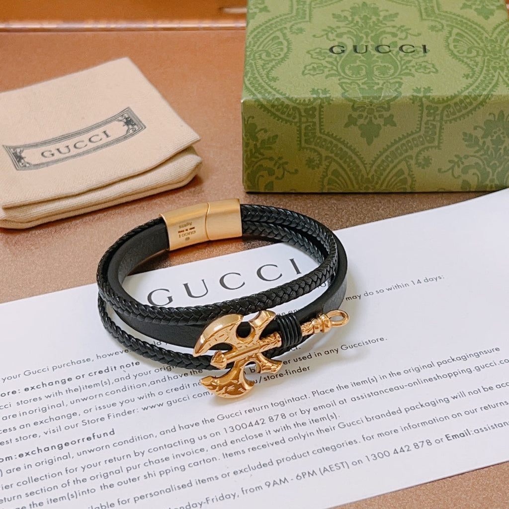 Gucci Double Anger Forrest 18K Gold Bracelet