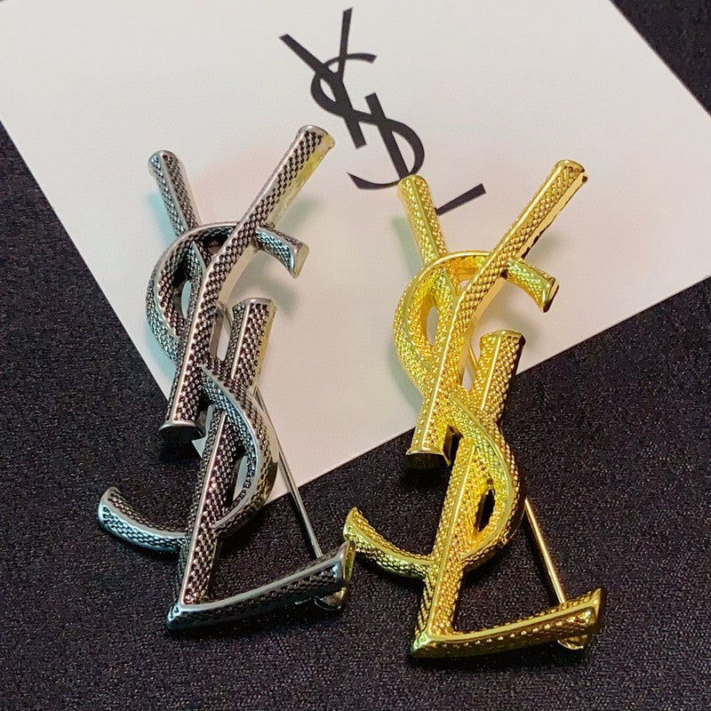 YSL Three Color 18K Gold Brooch