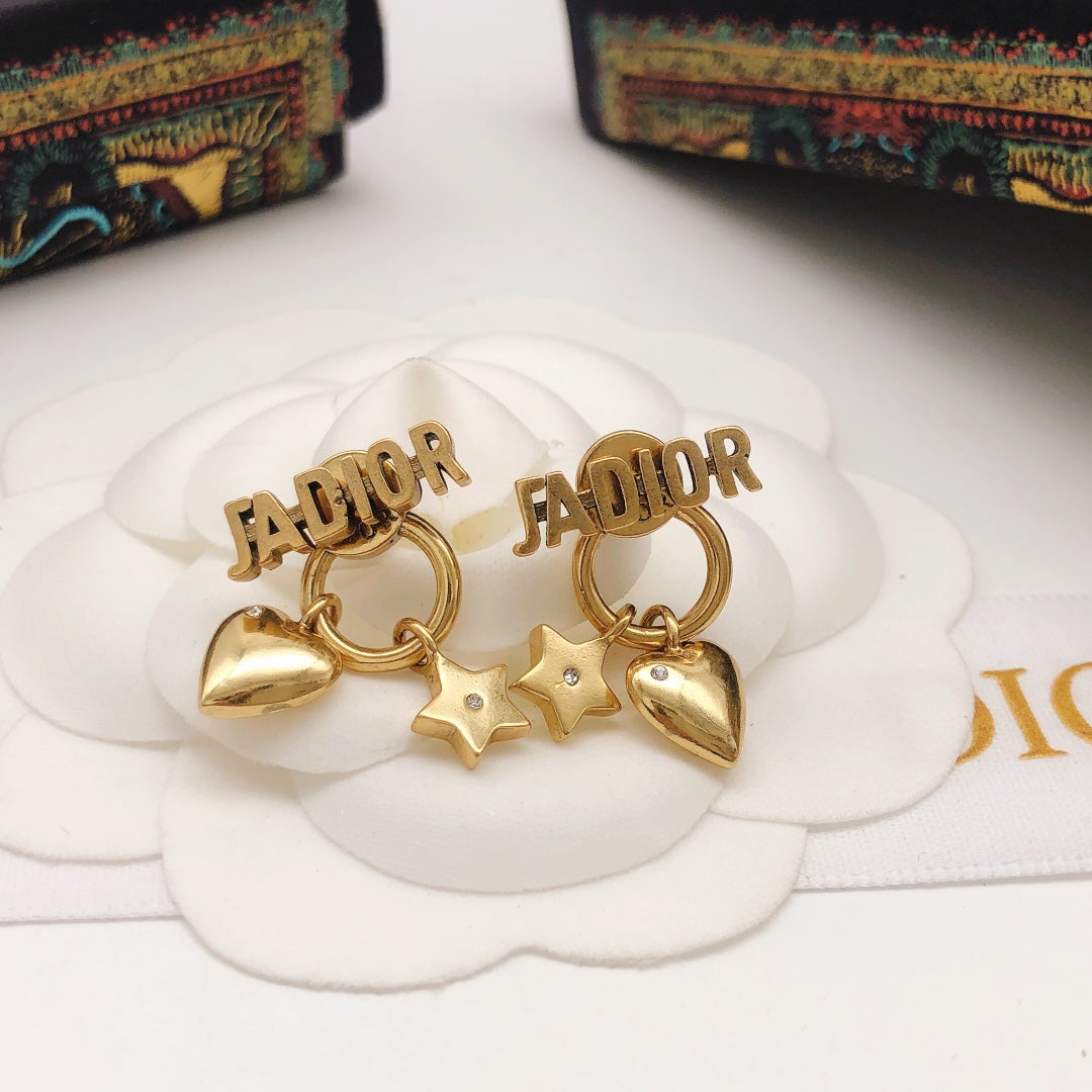 Dior J'Adior Star 18K Gold Earrings