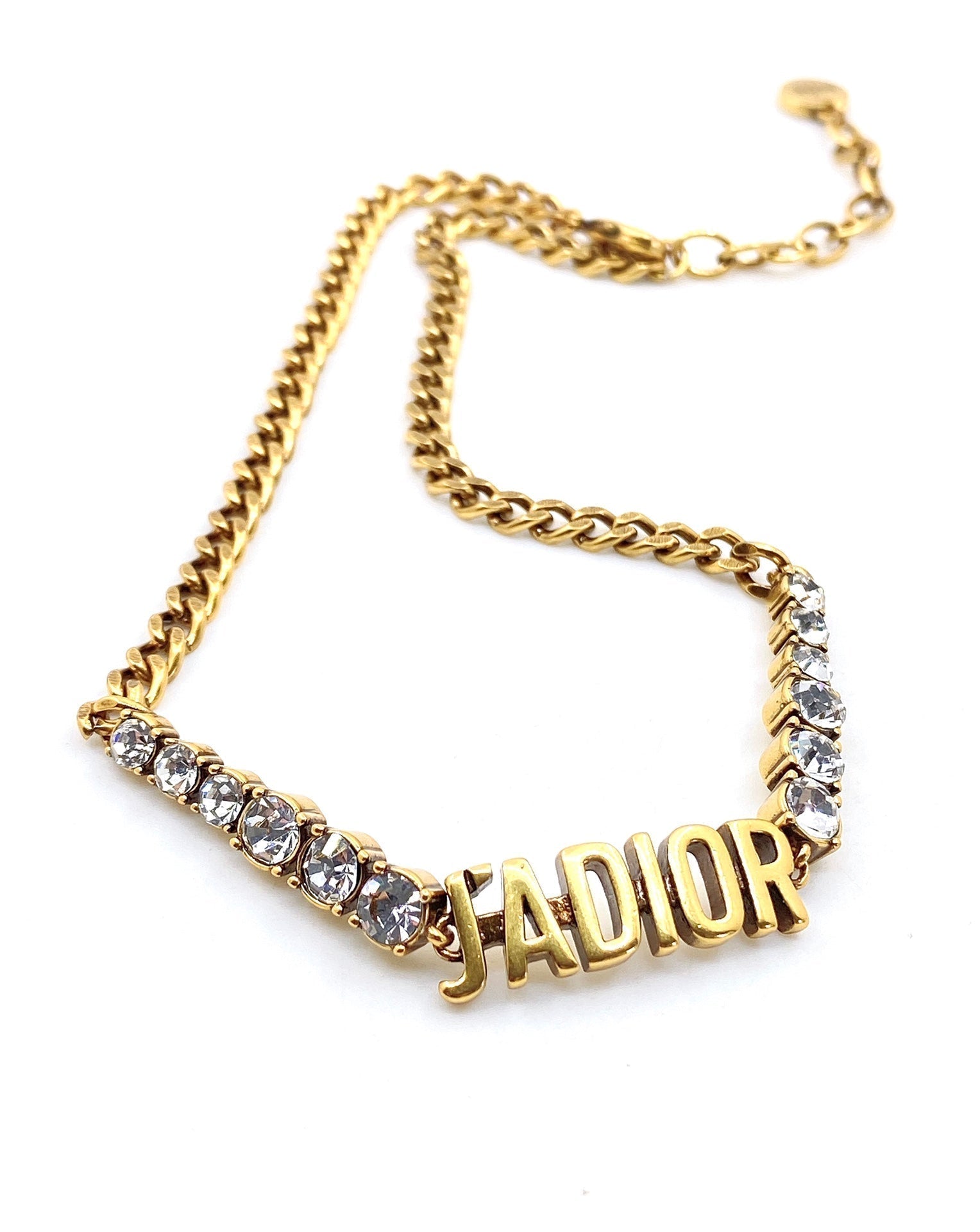 Dior J'adior Crystal Choker 18K Gold Necklace