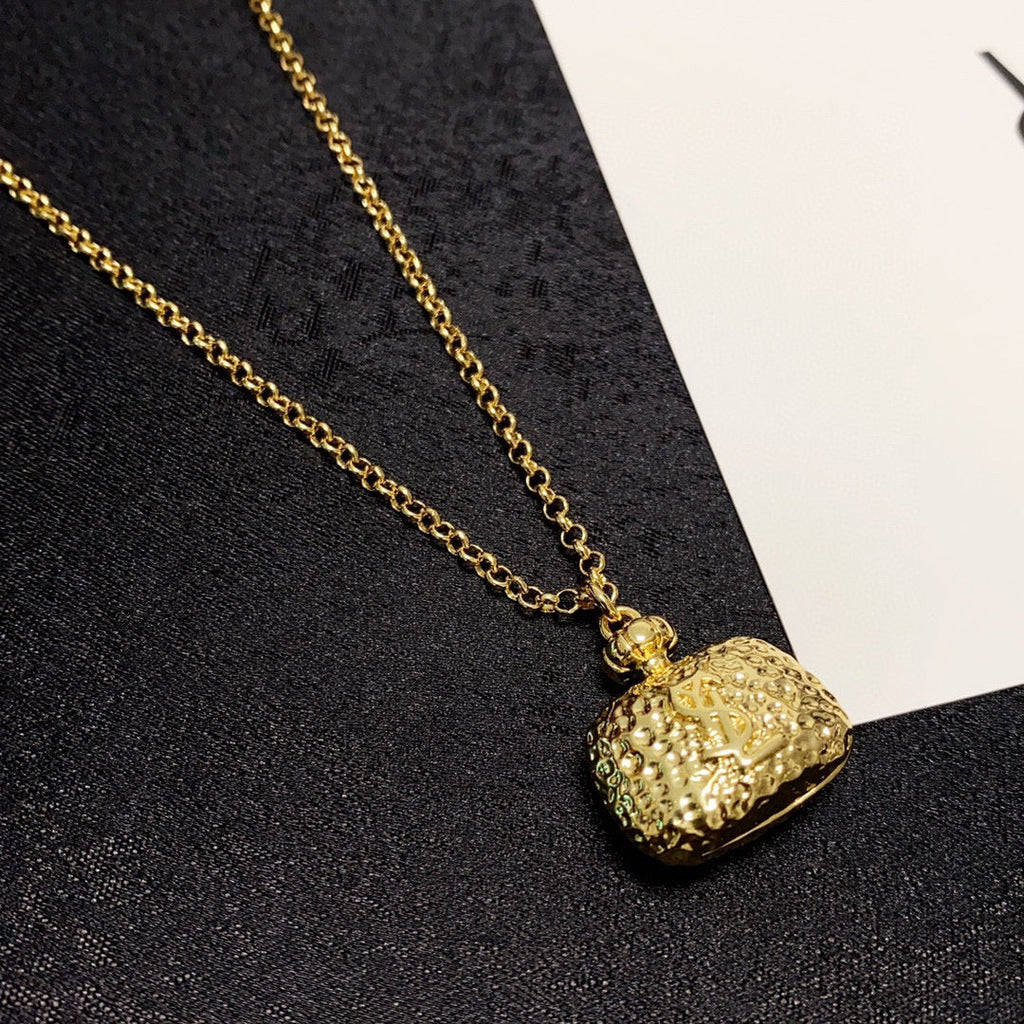 YSL Bag Pendant 18K Gold Necklace