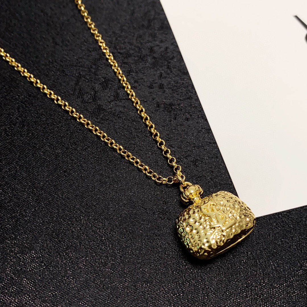 YSL Bag Pendant 18K Gold Necklace