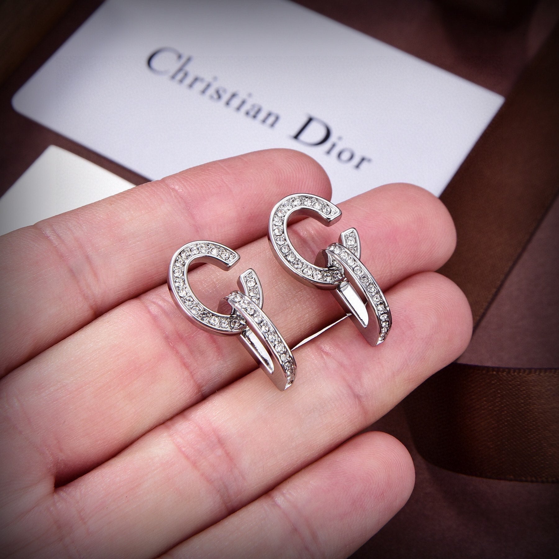 Dior Lock 18K Gold Earrings