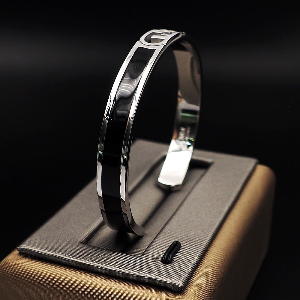 Fendi Open Cuff 18K Gold Bracelet