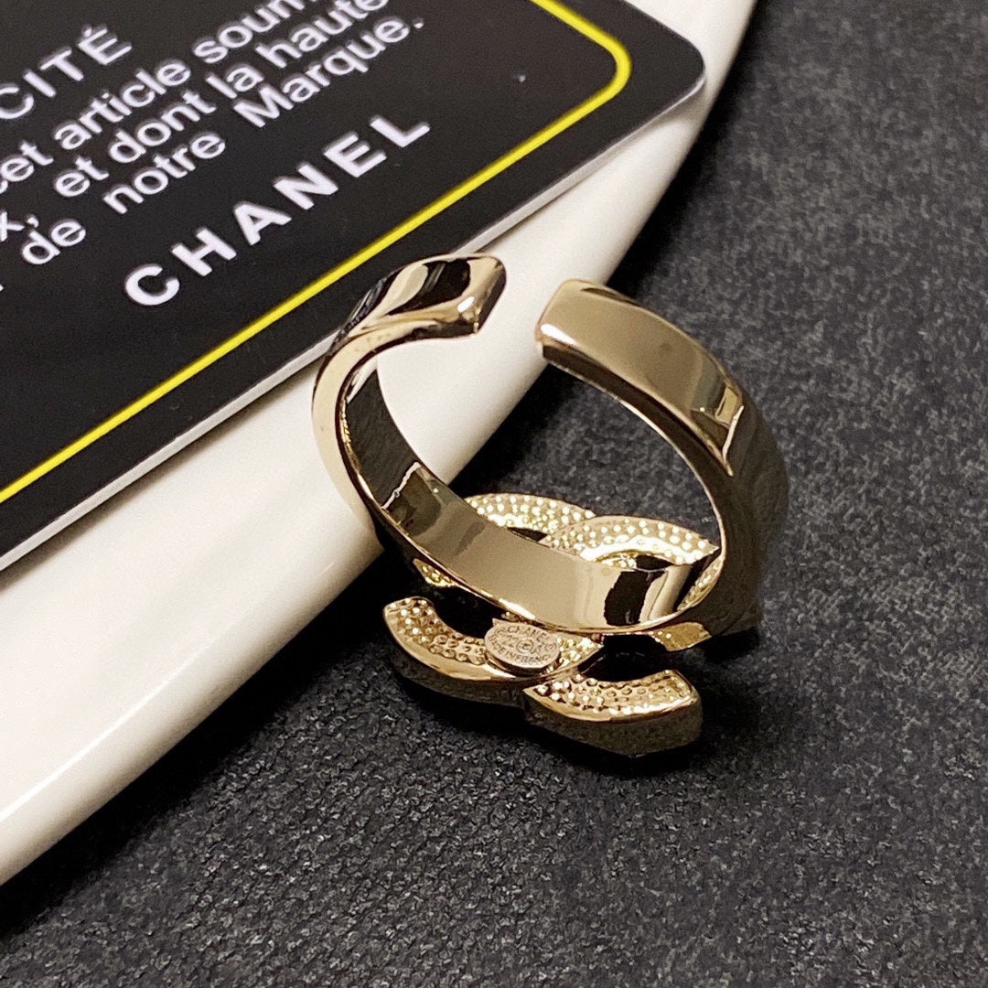Chanel Crystals 18K Gold Ring