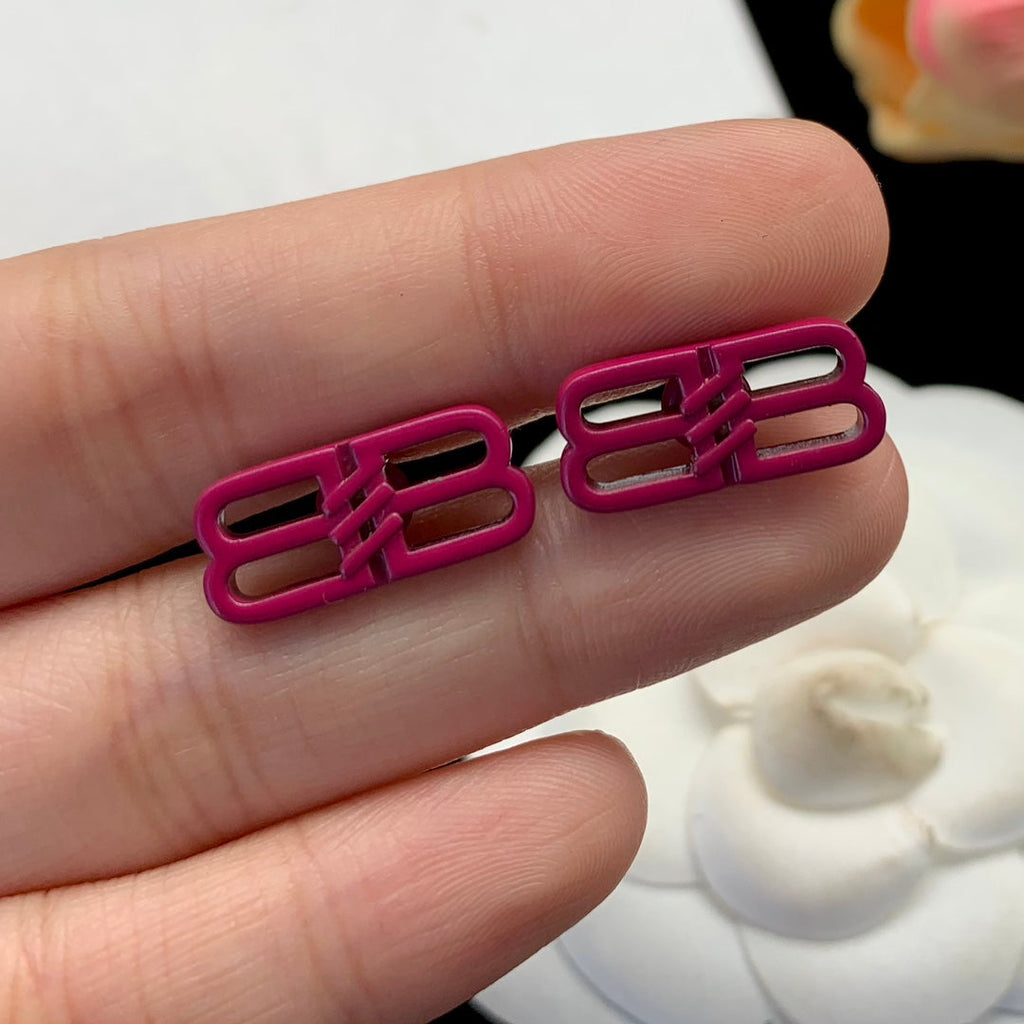 Balenciaga Pink Icon 18K Gold Earrings