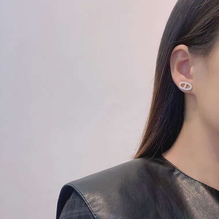 Hermes Farandole Diamond 18K Gold Earrings