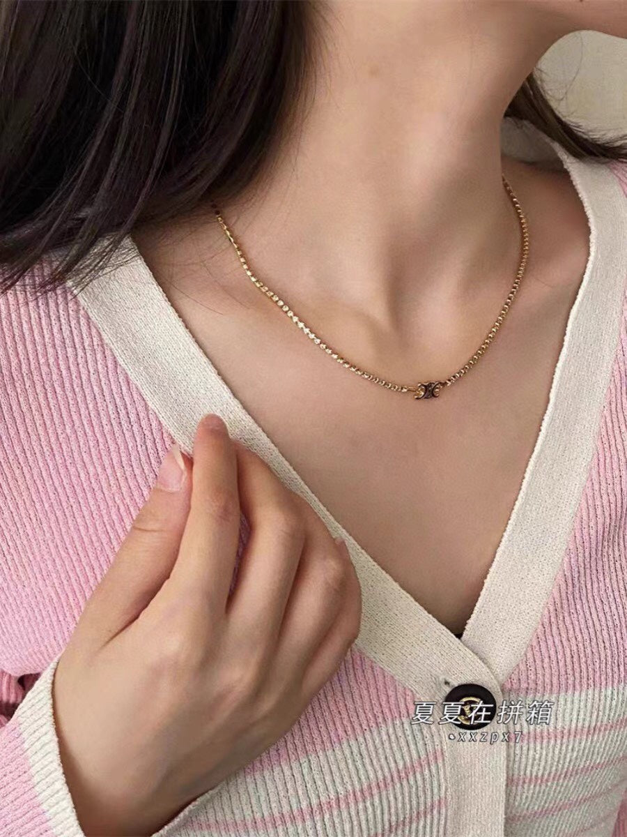 Celine Crystals 18K Gold Necklace