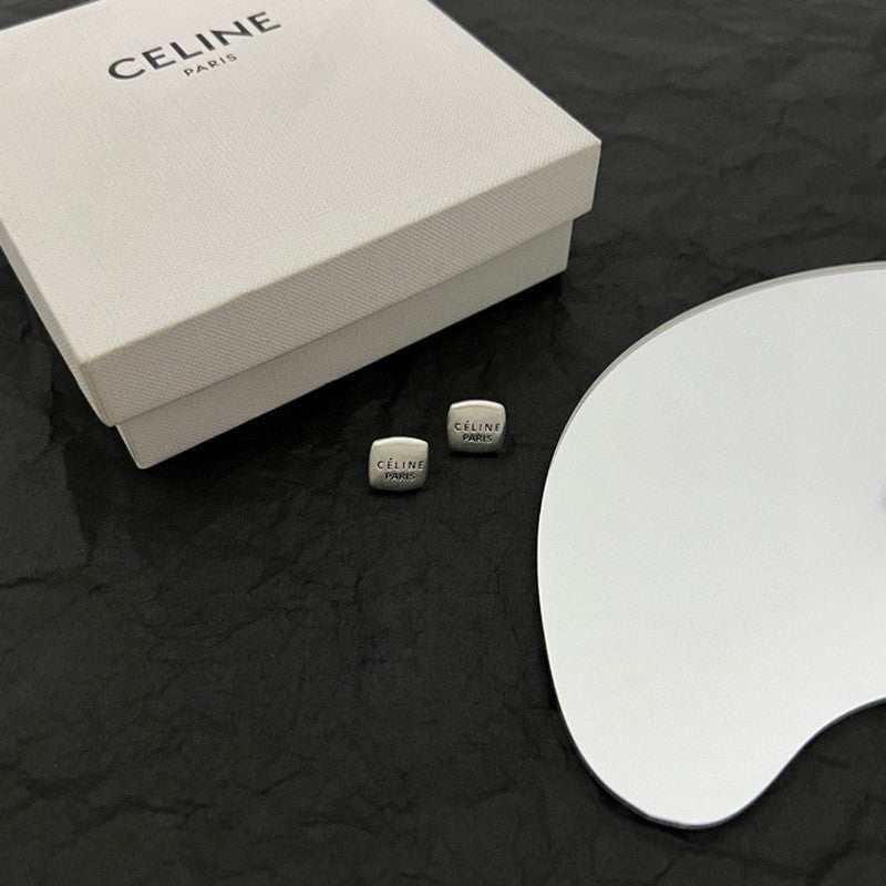 Celine 18K White Gold Earrings
