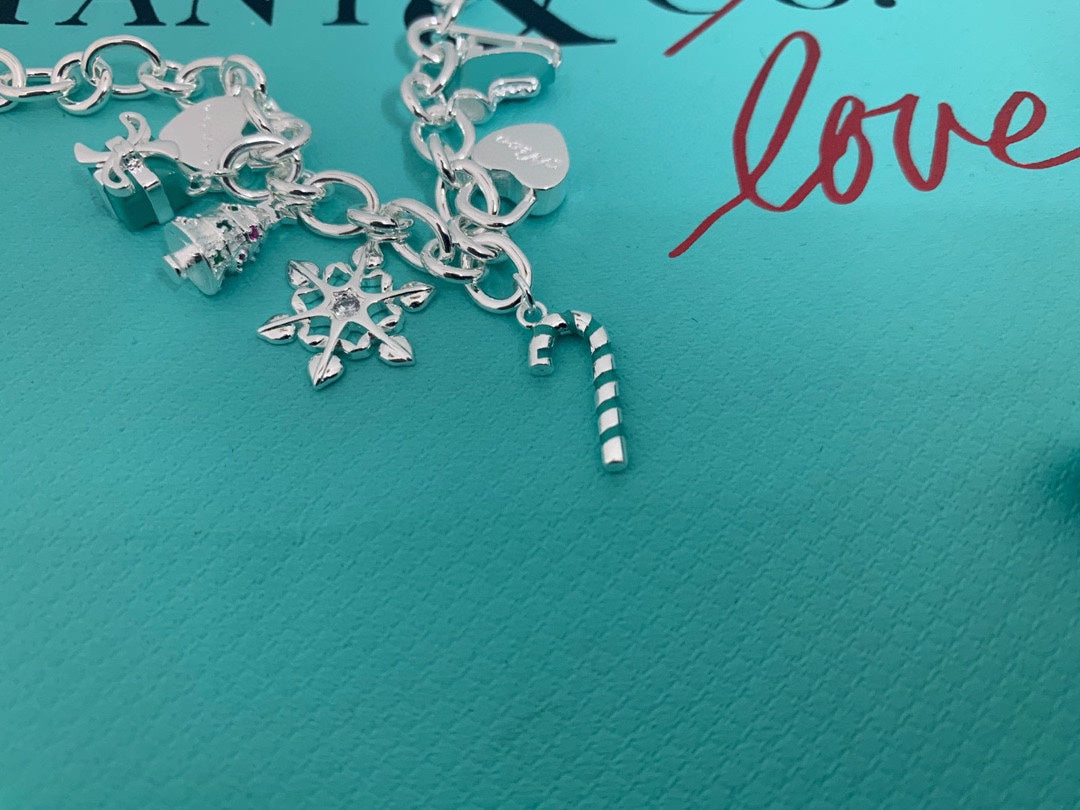 Tiffany Christmas Tag 18K Gold Bracelet