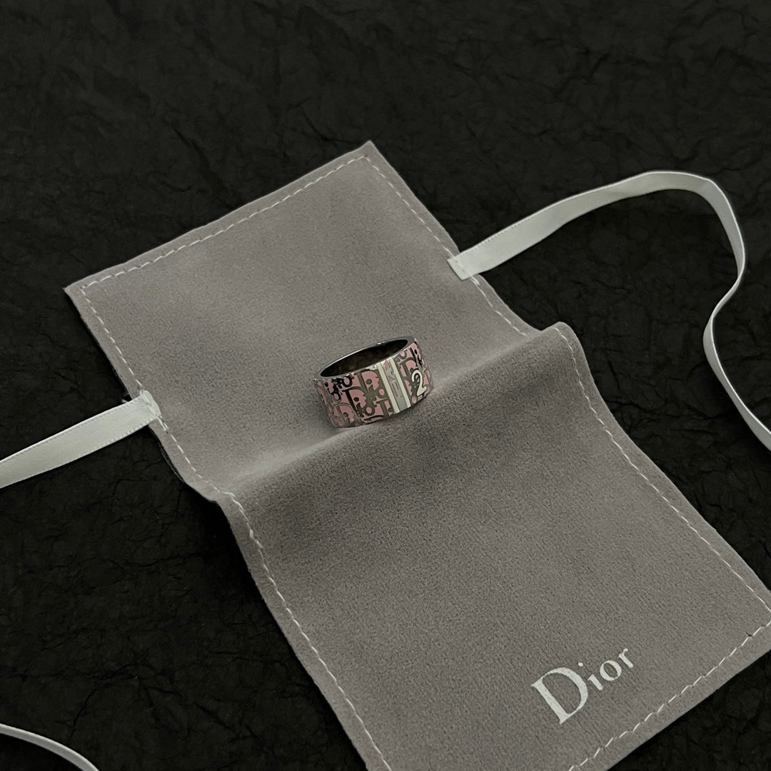 Dior Monogram Enamel 18K Gold Ring