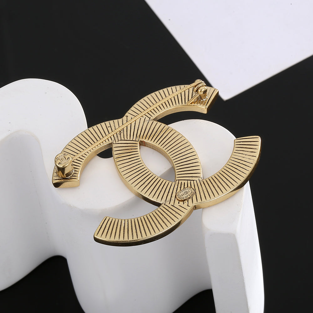 Chanel Diamond 18K Gold Brooch