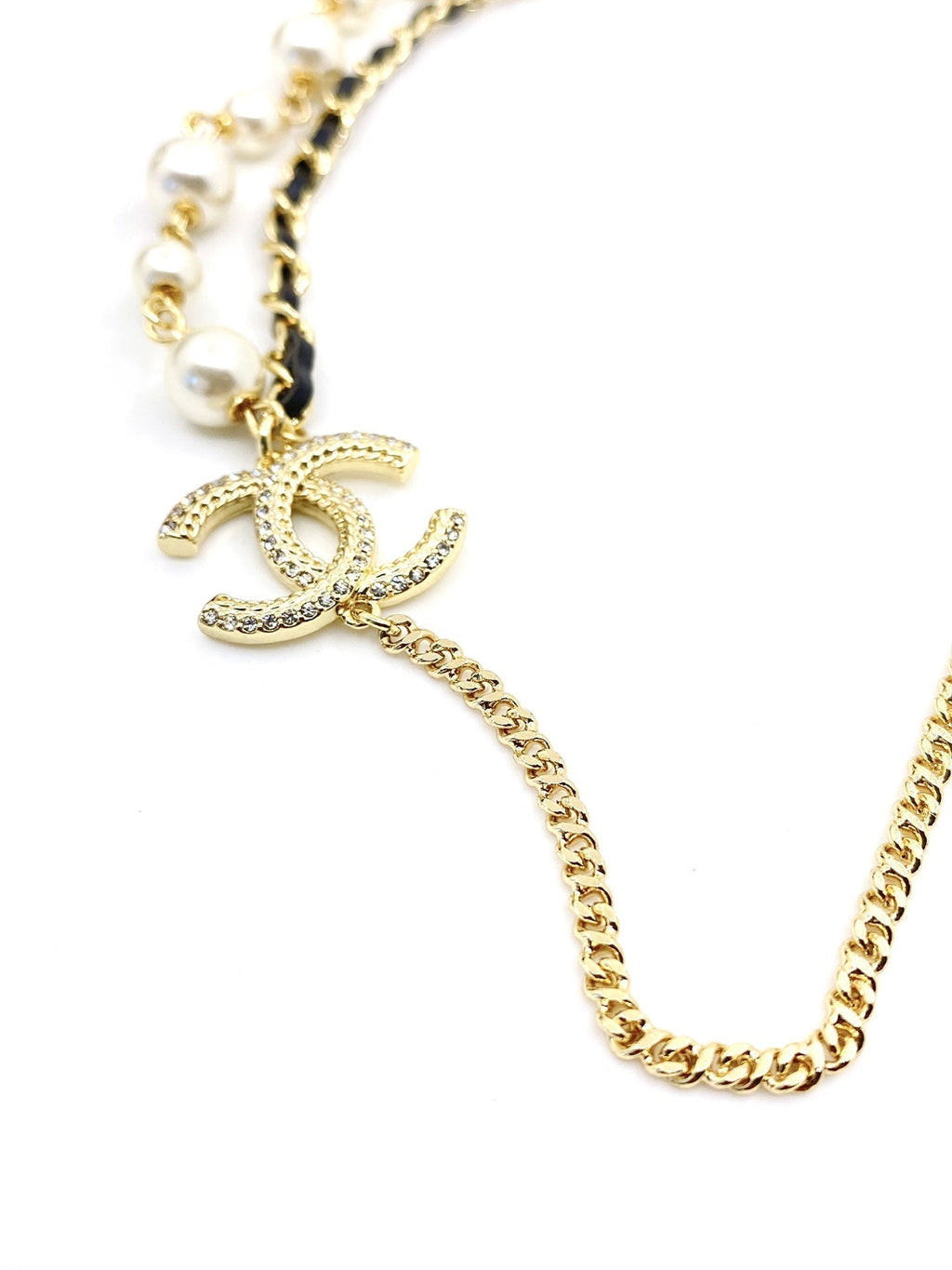 Chanel Pearls Strass Choker 18K Gold Necklace