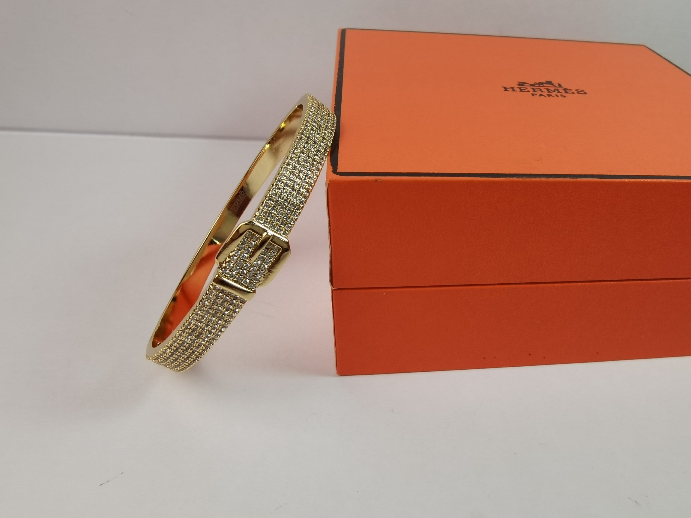 Hermes Kelly Diamond Vintage 18K Gold Bracelet