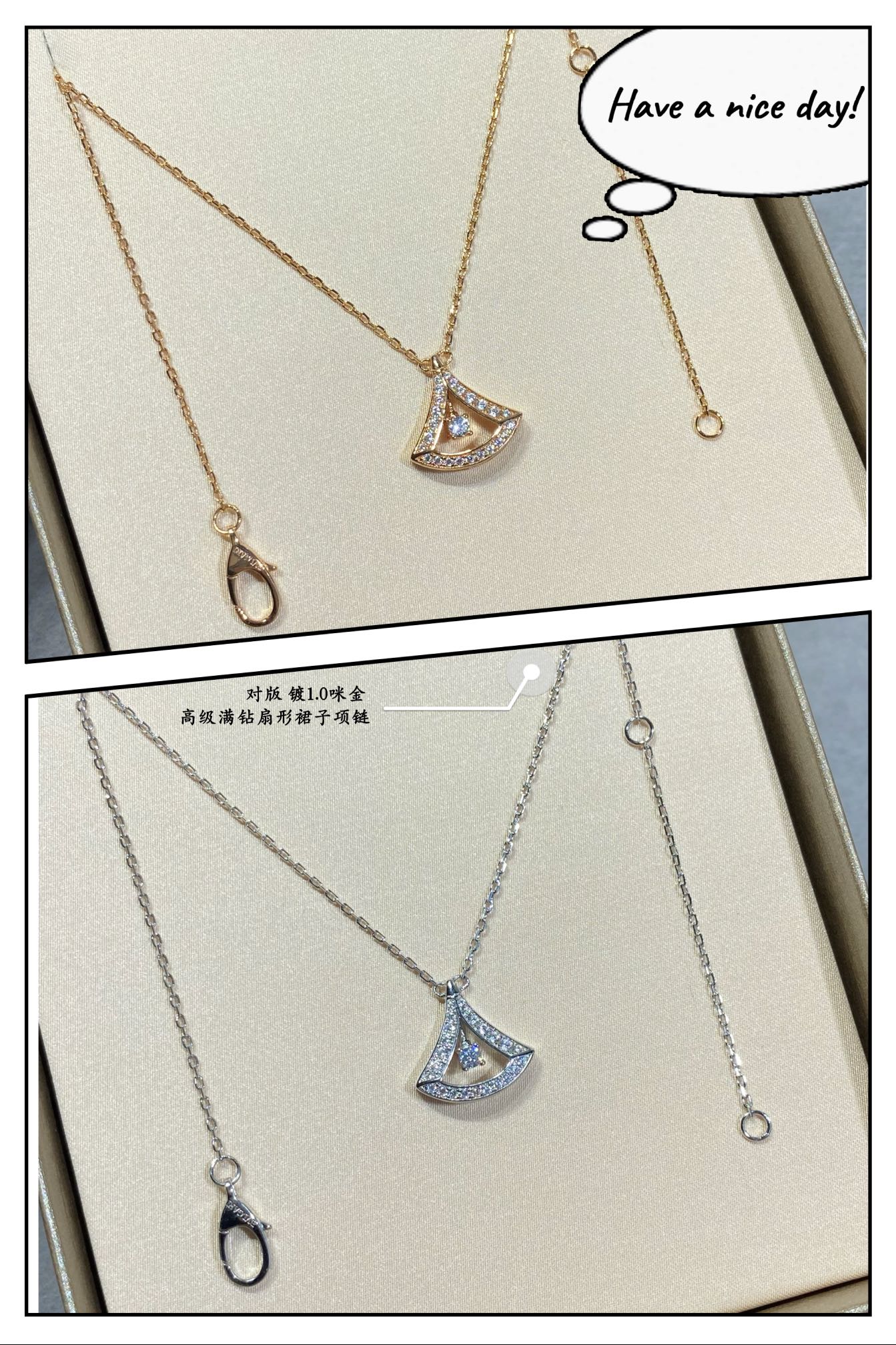 Bvlgari Dream Pave Diamond Openwork 18K Gold Necklace