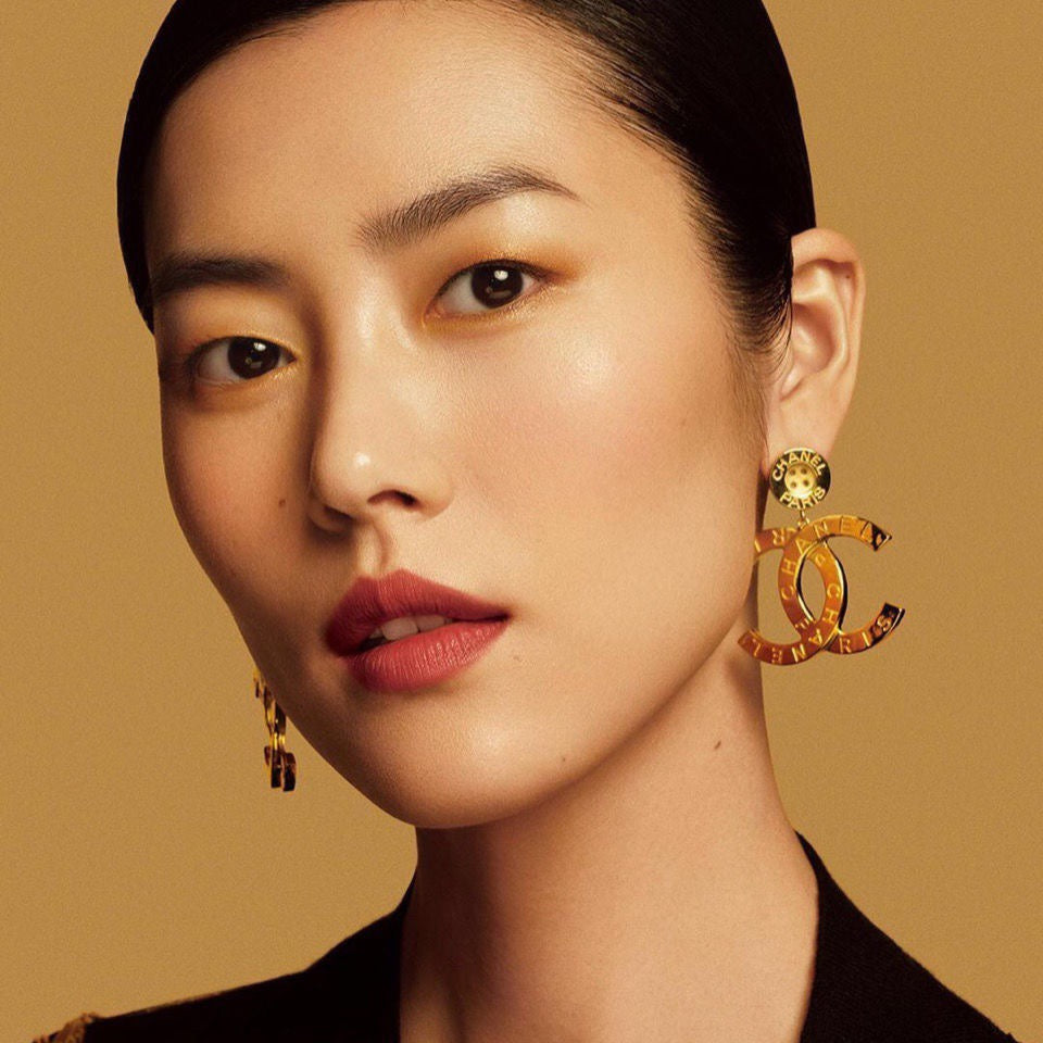 Chanel Drop Pendant 18K Gold Earrings