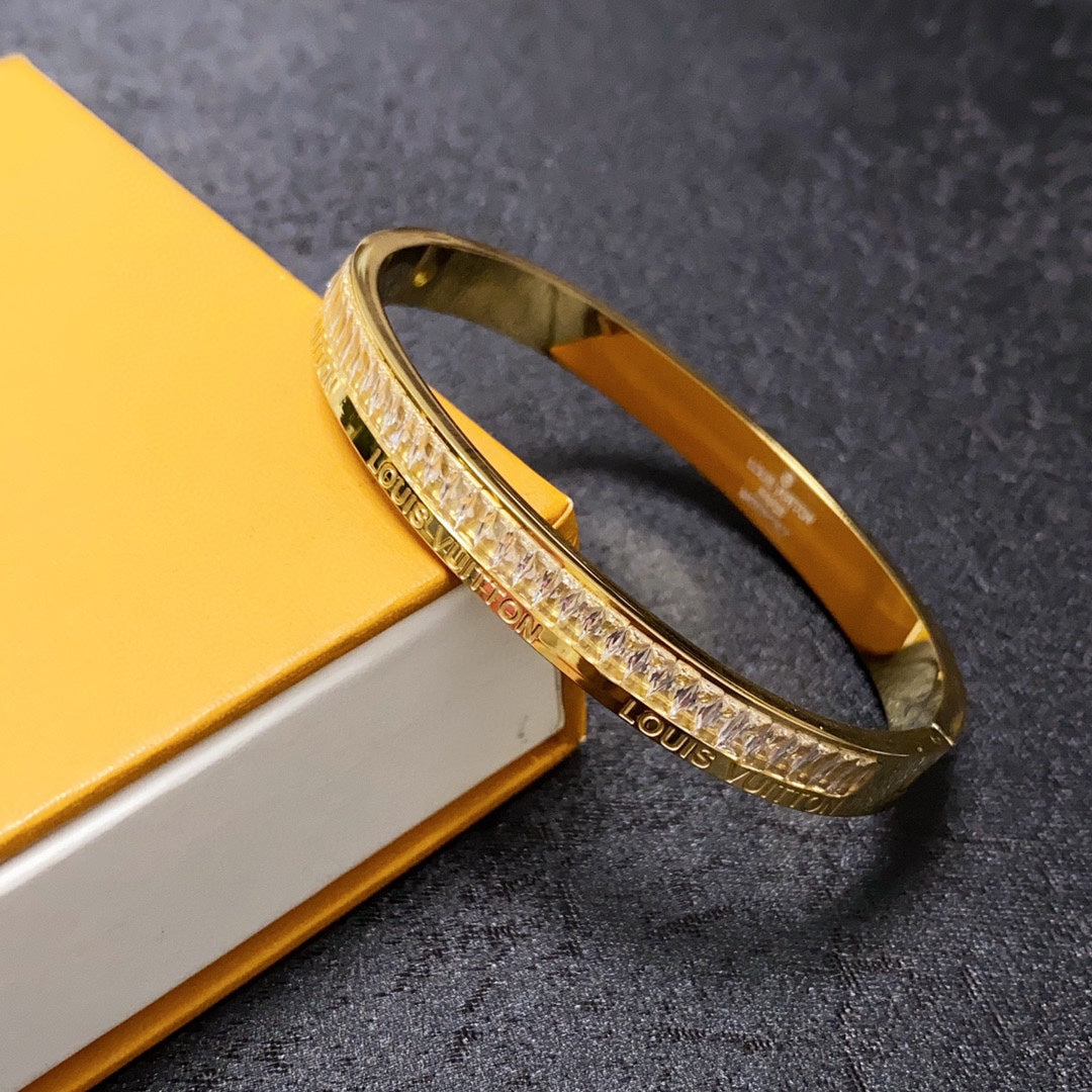 Louis Vuitton Crystals 18K Gold Bracelet