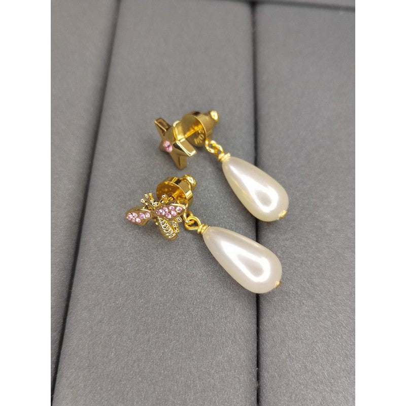 Dior Pearl 18K Gold Earrings