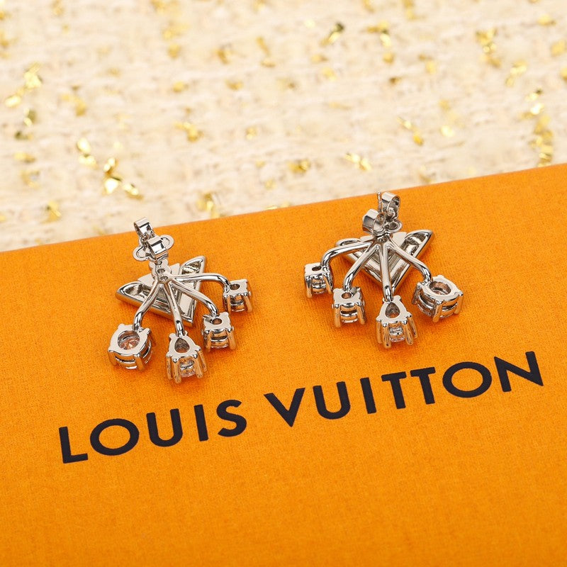 Louis Vuitton Diamomd 18K Gold Earrings