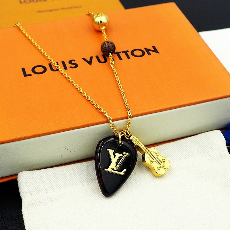 Louis Vuitton Picks Pendant 18K Gold Necklace