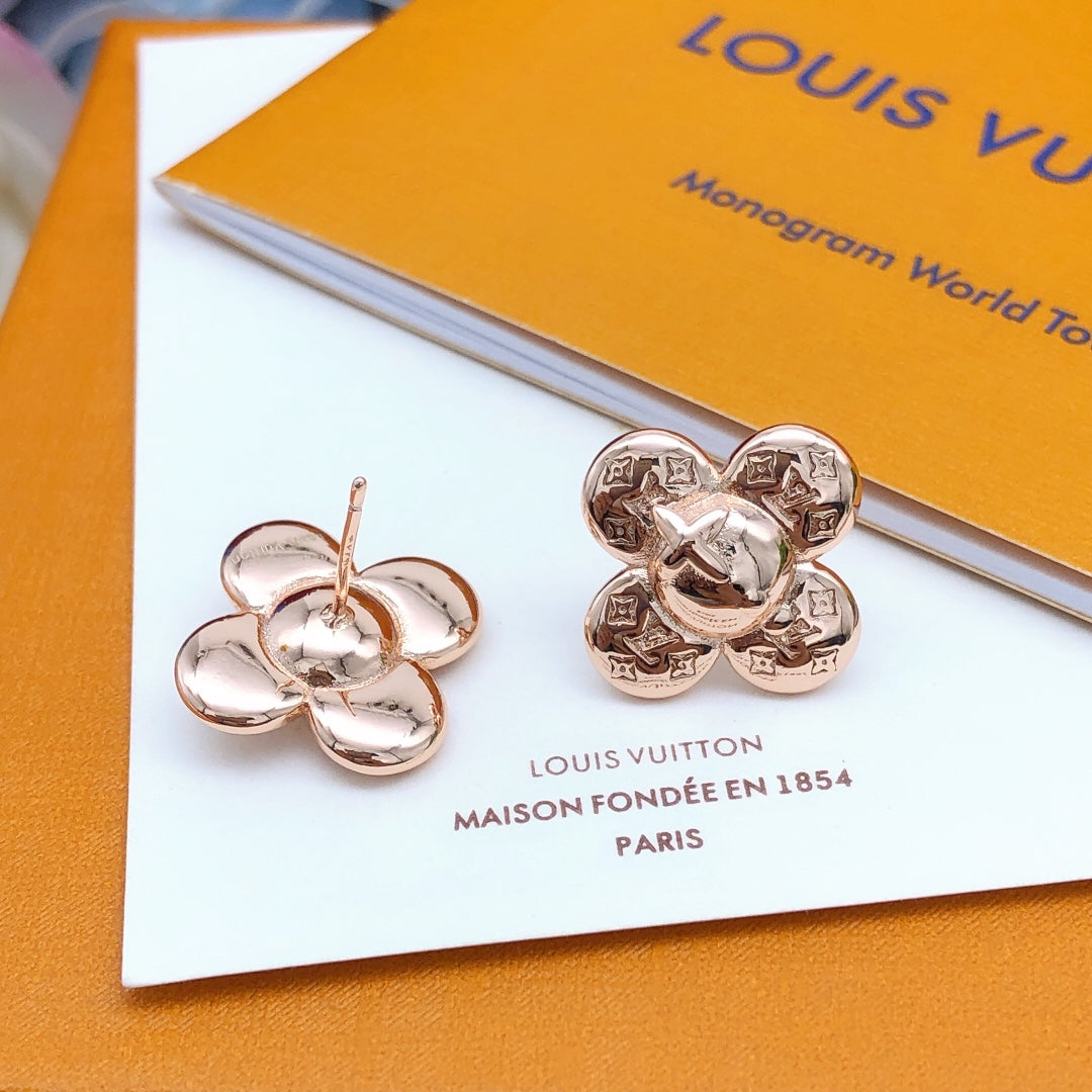 Louis Vuitton Vivienne 18K Gold Earrings