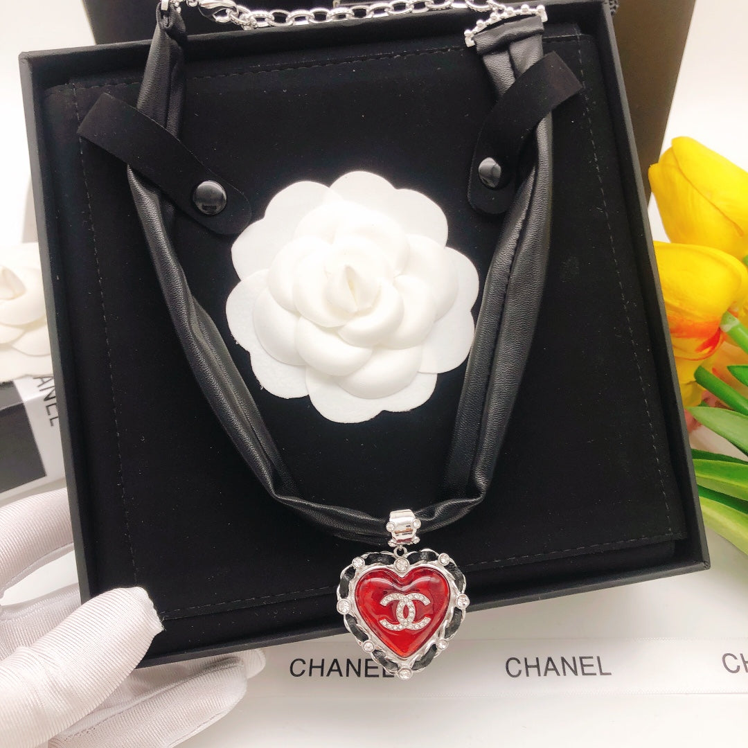 Chanel 2021 Leather Choker 18K Gold Necklace