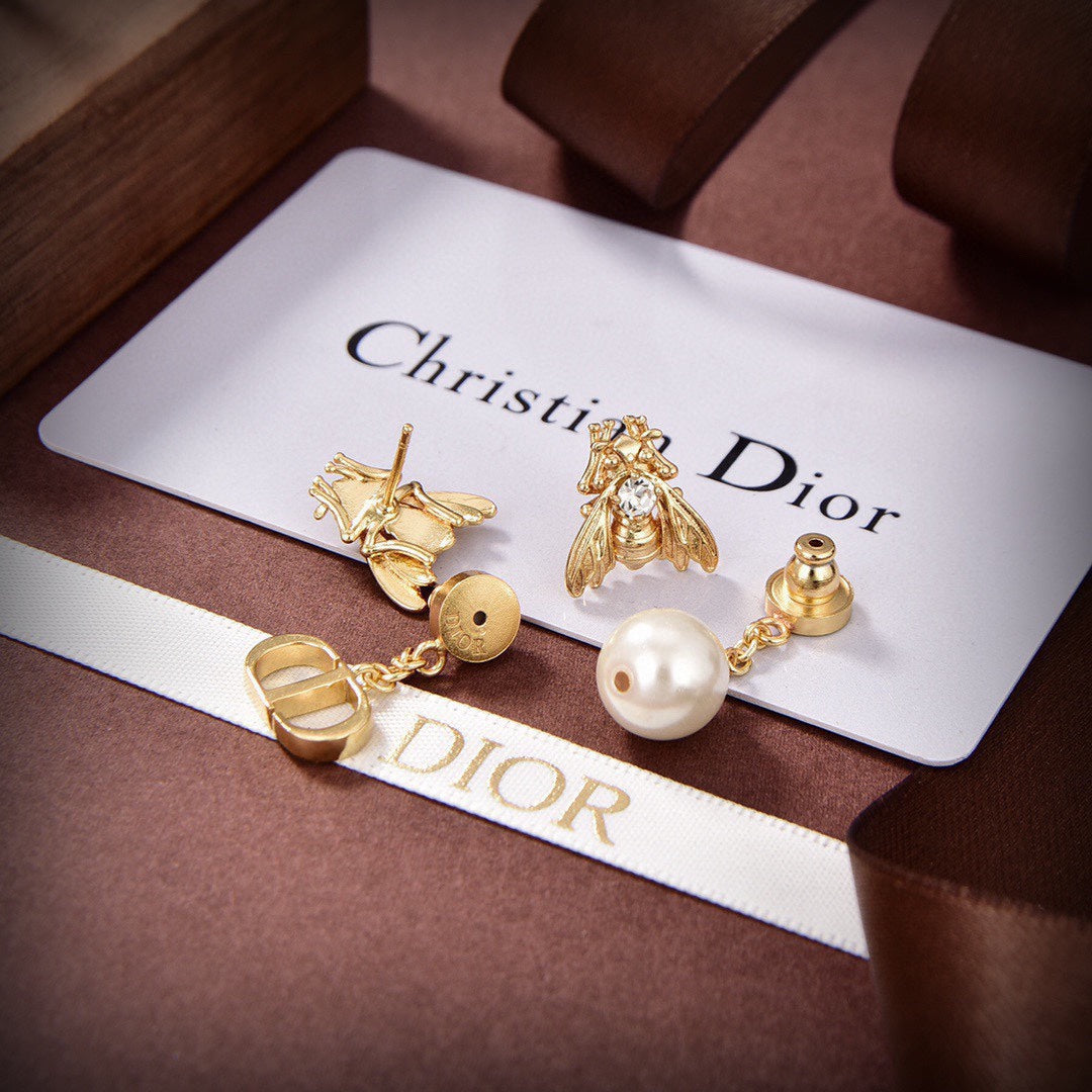 Dior Queen Bee 18K Gold Earrings