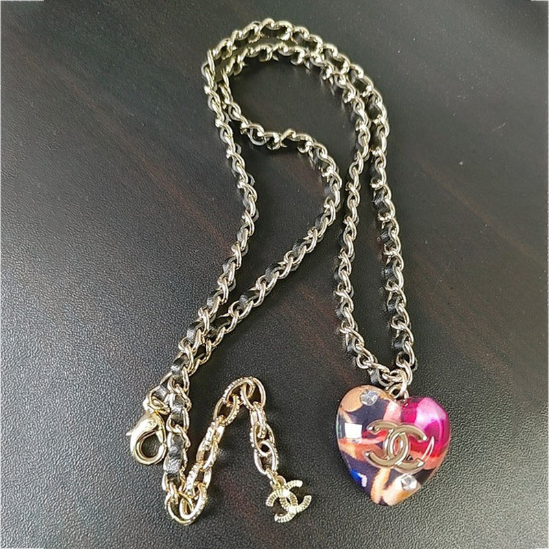 Chanel Heart Pendant 18K Gold Necklace