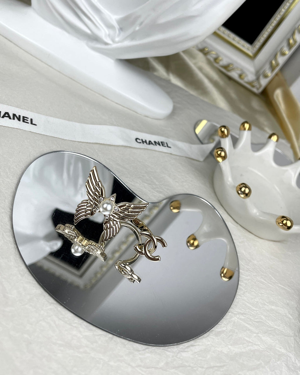 Chanel Butterfly Open 18K Gold Ring