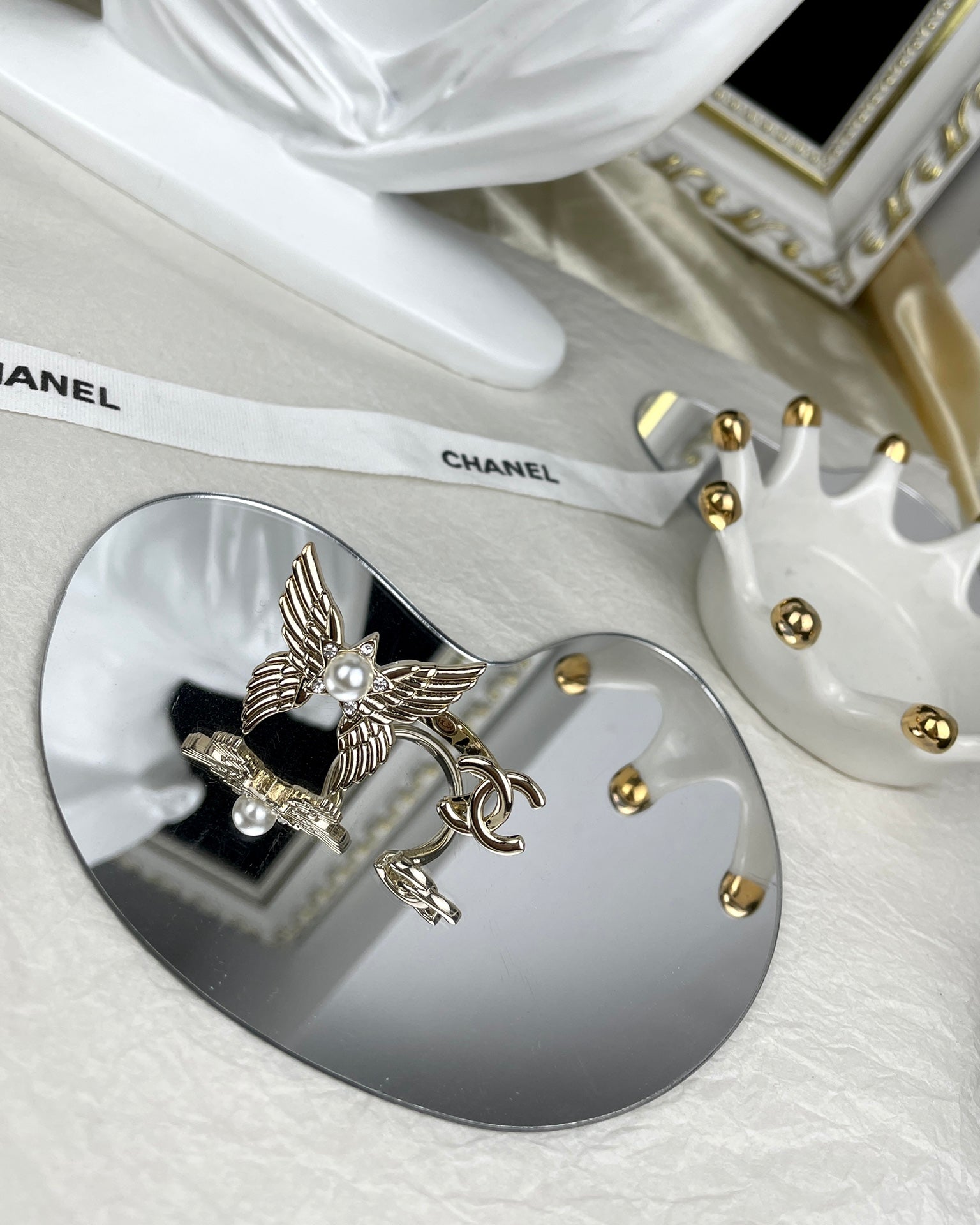 Chanel Butterfly Open 18K Gold Ring