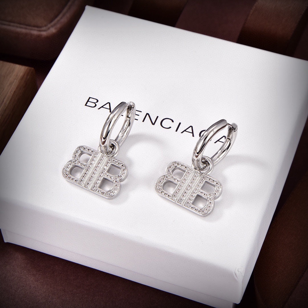 Balenciaga Pendant 18K Gold Earrings