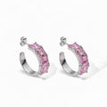 Celine Pink Crystal 18K Gold Earrings