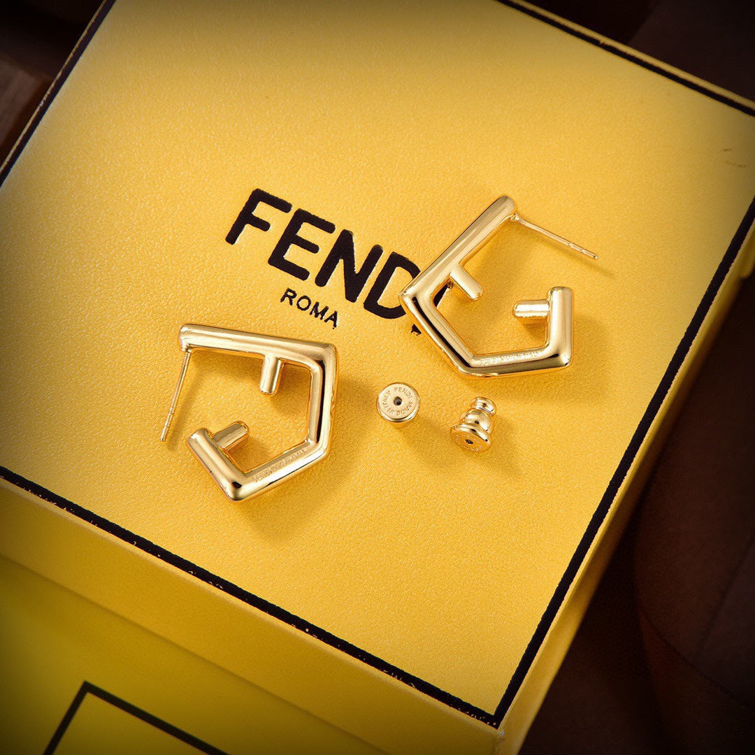 Fendi First 18K Gold Earrings