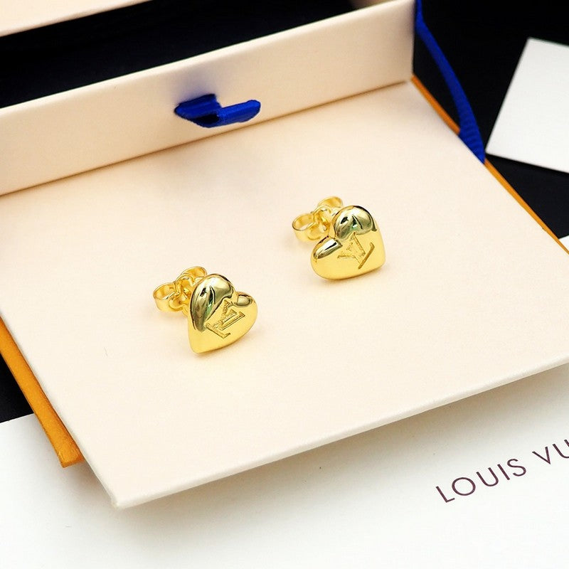 Louis Vuitton Heart 18K Gold Earrings