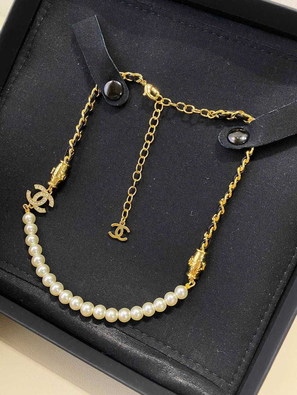 Chanel Pearl Chain 18K Gold Necklace