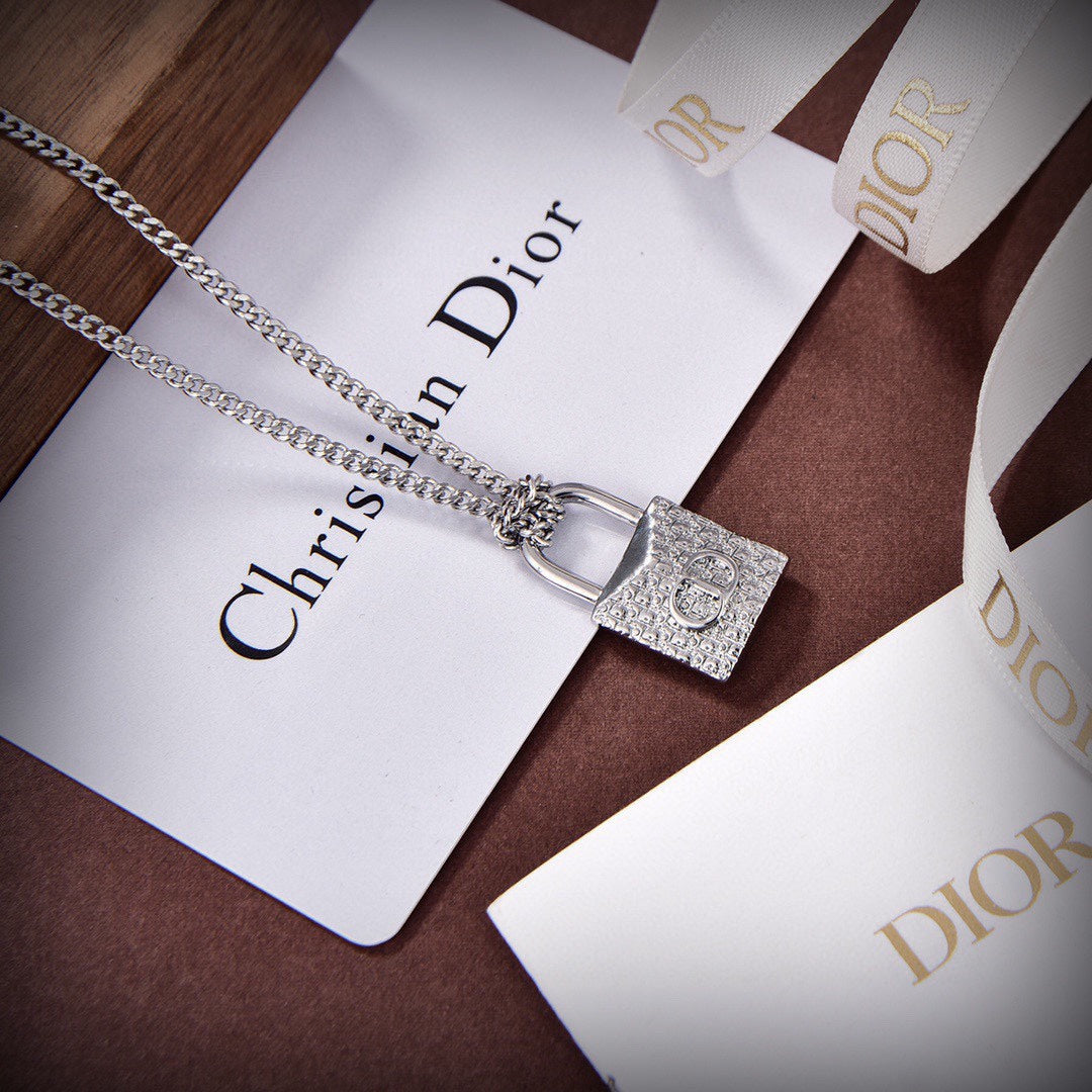 Dior Lock 18K Gold Necklace