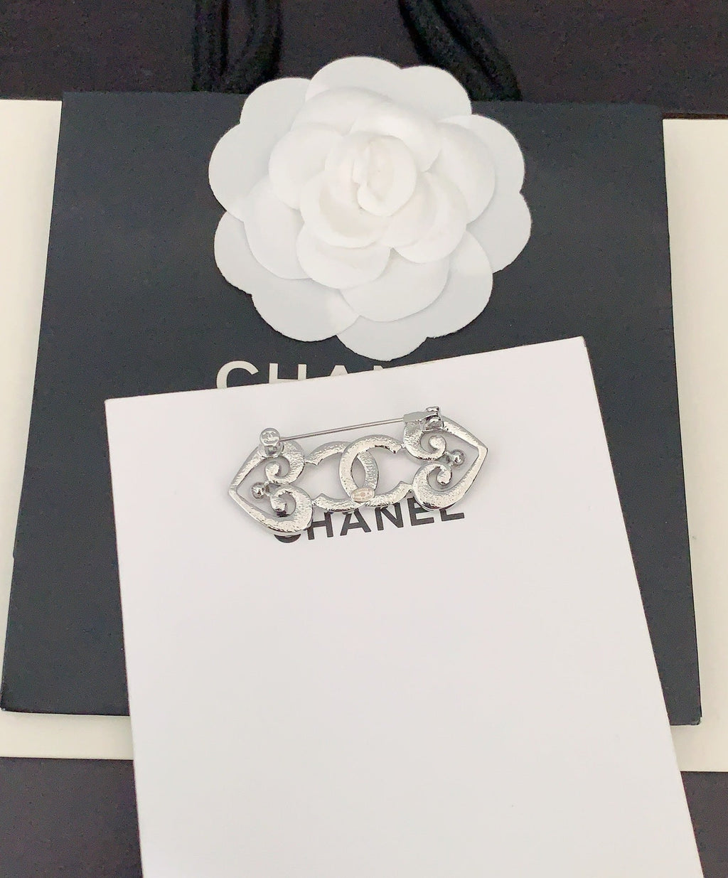 Chanel Heart 18K Gold Brooch