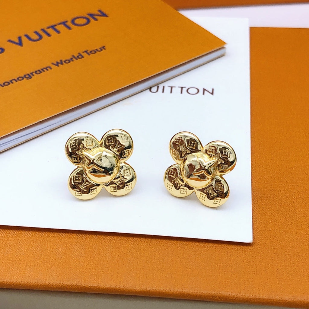 Louis Vuitton Vivienne 18K Gold Earrings