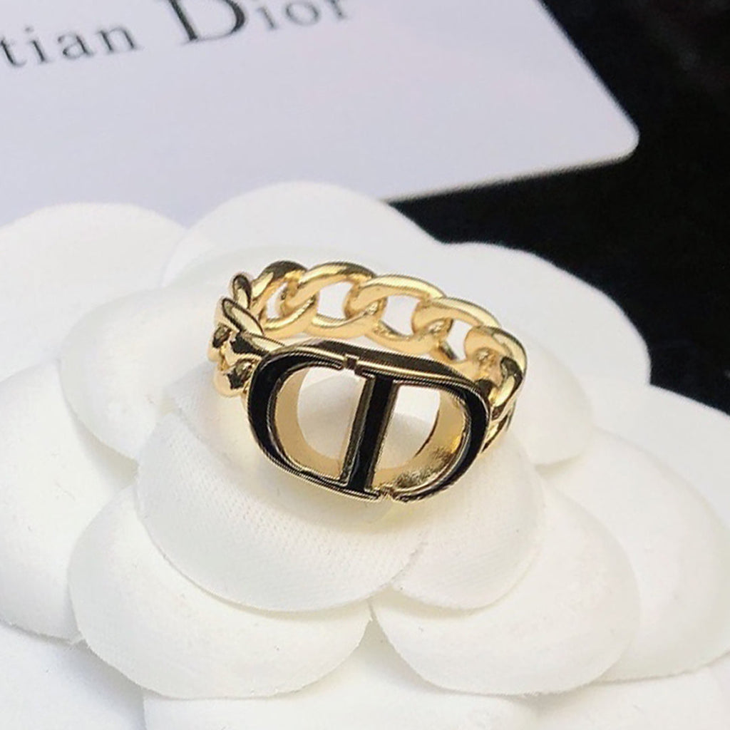 Dior Petit Chain Link 18K Gold Ring