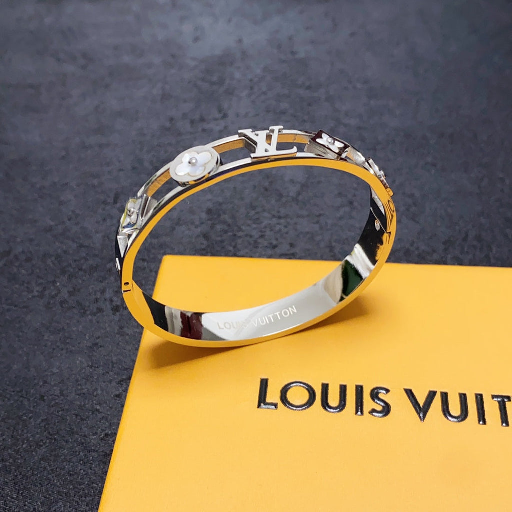 Louis Vuitton Crystal Studded 18K Gold Bracelet