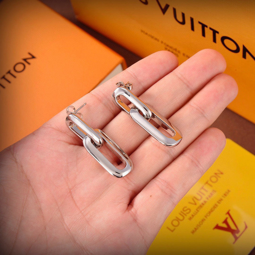 Louis Vuitton Edge 18K Gold Earrings
