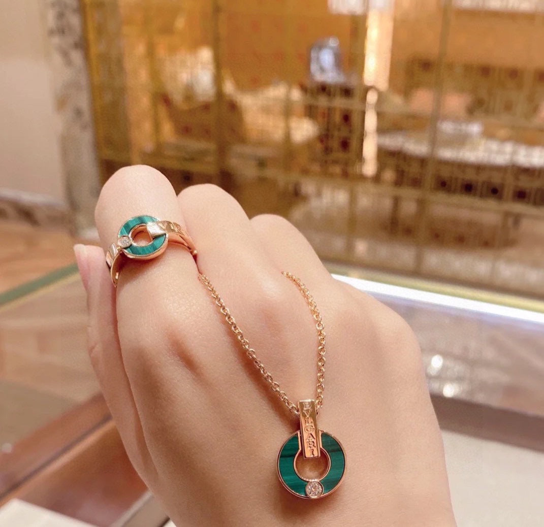 Bvlgari Malachite 18K Gold Ring