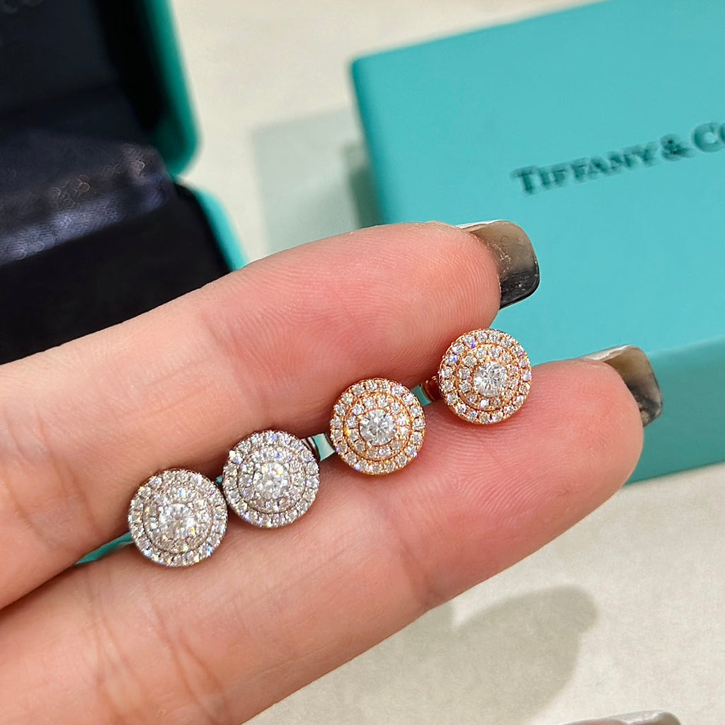 Tiffany Soleste Diamonds 18K Rose Gold Earrings