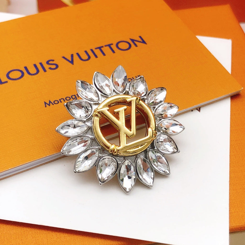 Louis Vuitton Sunflower 18K Gold Brooch