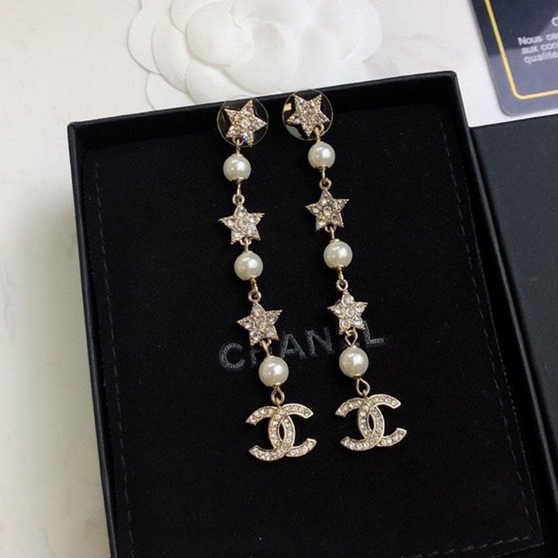 Chanel Long Tassel 18K Gold Earrings
