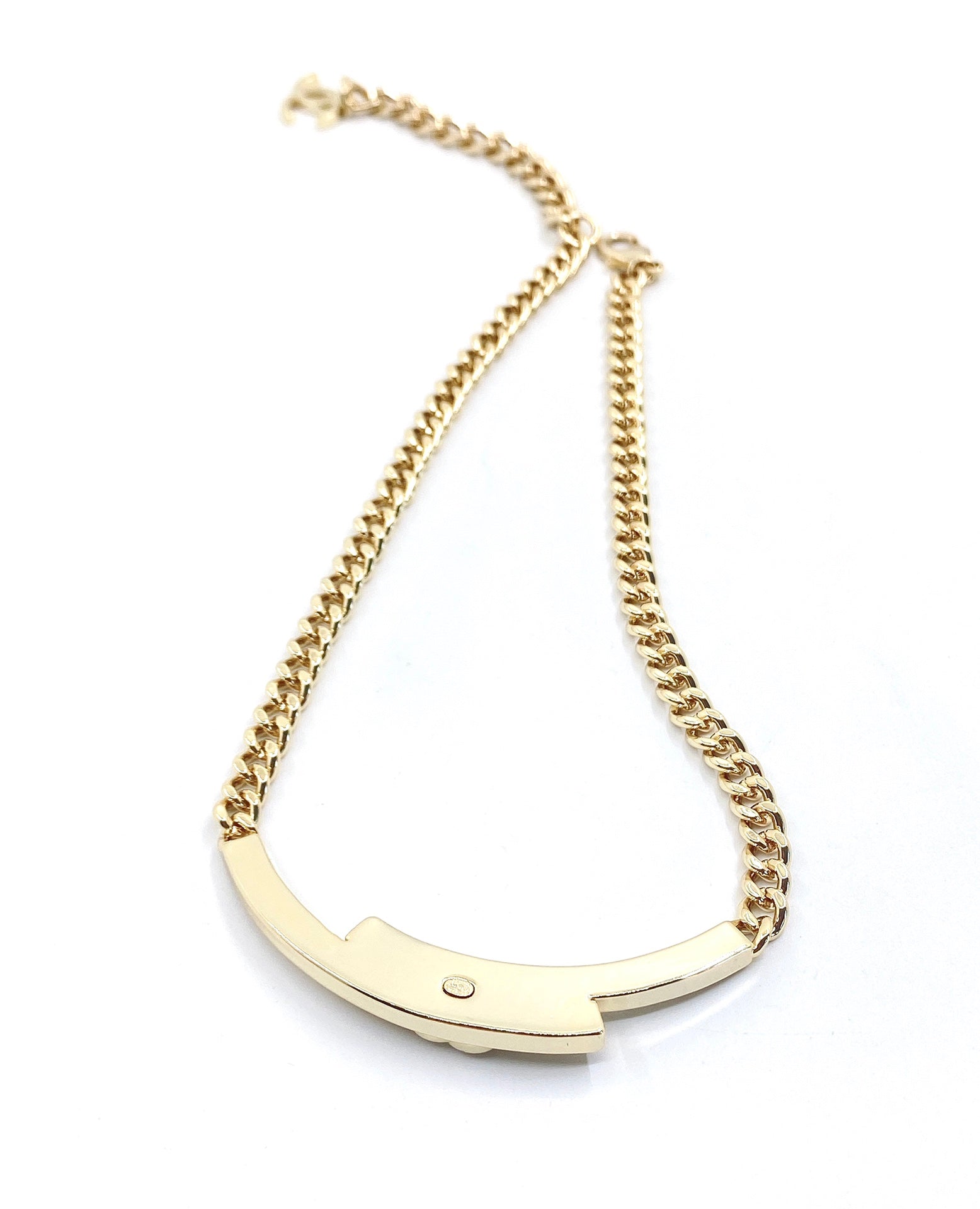 Chanel Diamonds Choker 18K Gold Necklace