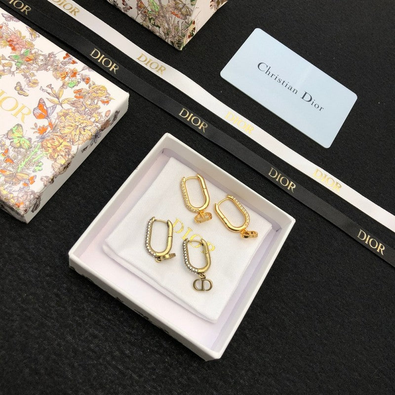 Dior Diamond 18K Gold Earrings