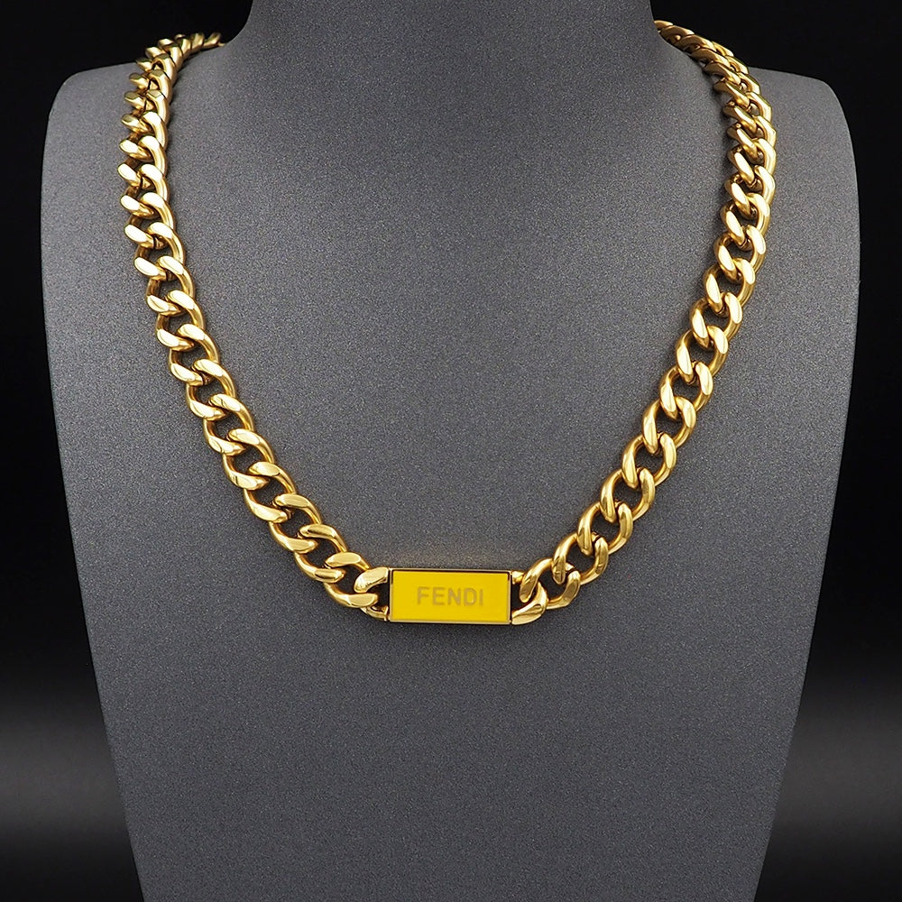 Fendi Chain 18K Gold Necklace