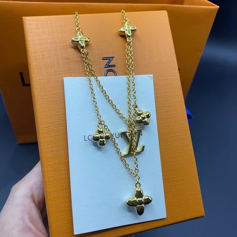 Louis Vuitton Floragram 18K Gold Necklace